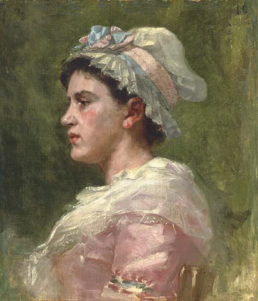Portrait Of A Woman — James Carroll Beckwith