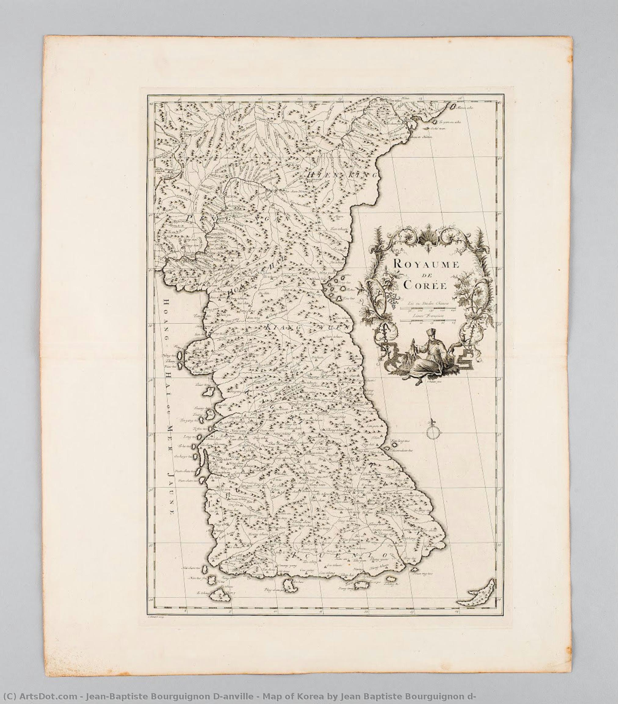 Karte Koreas Von Jean Baptiste Bourguignon D'anville — Jean-baptiste Bourguignon D'anville