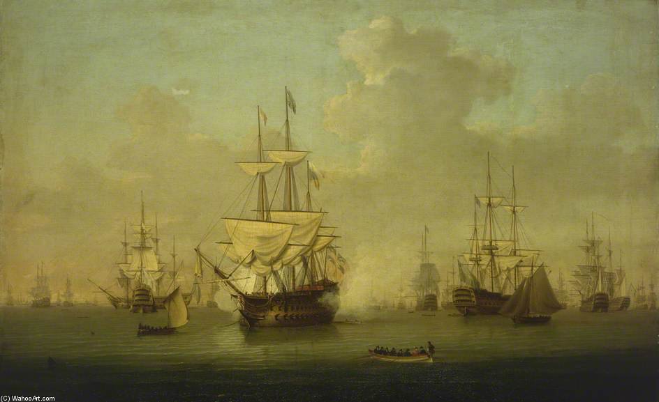 The 'queen Charlotte' At The Review At Spithead — William Anderson