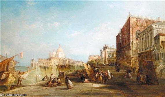 Santa Maria Della Salute From The Riva Degli Schiavoni, Venice — Alfred Pollentine