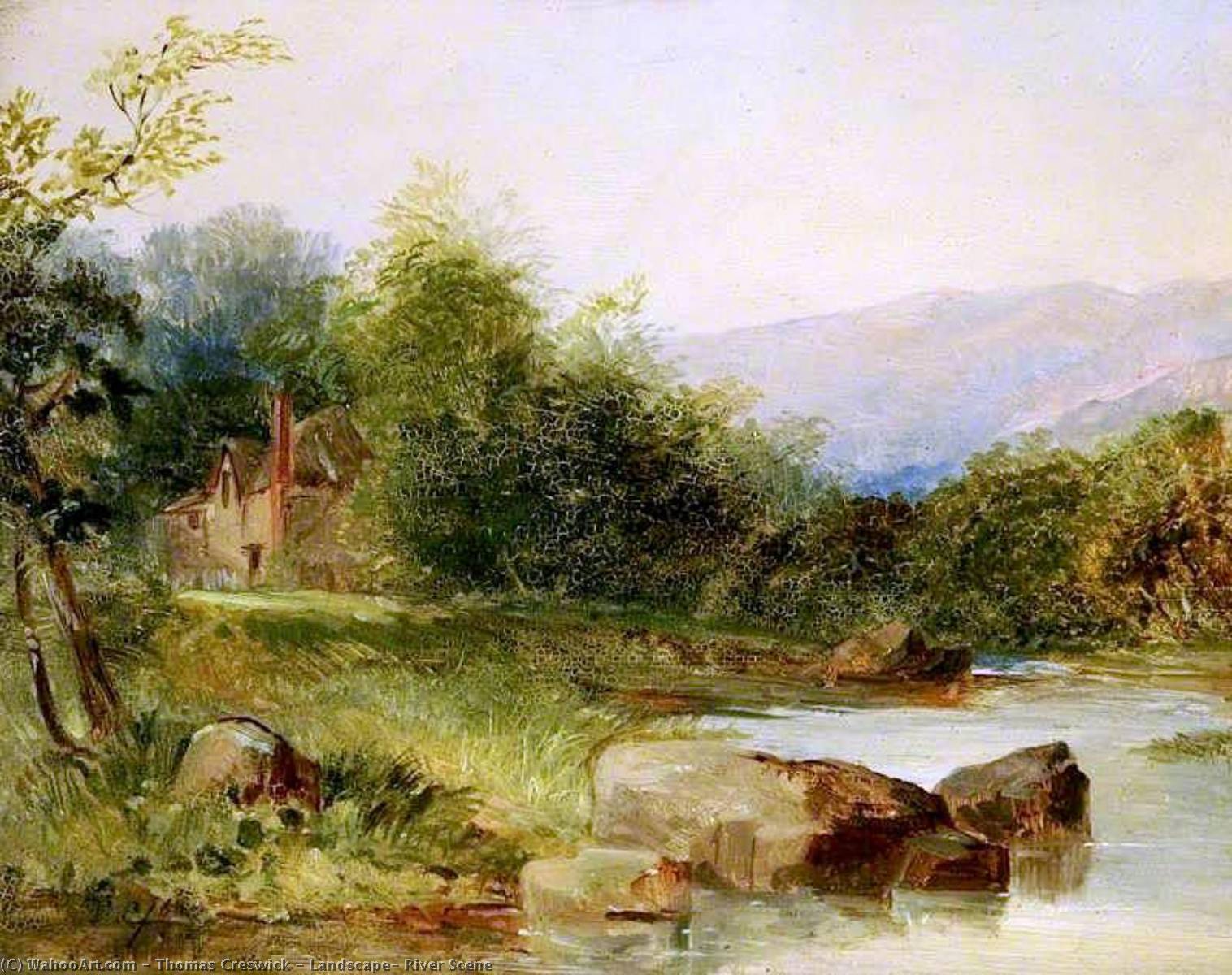 Landscape, River Scene — Thomas Creswick