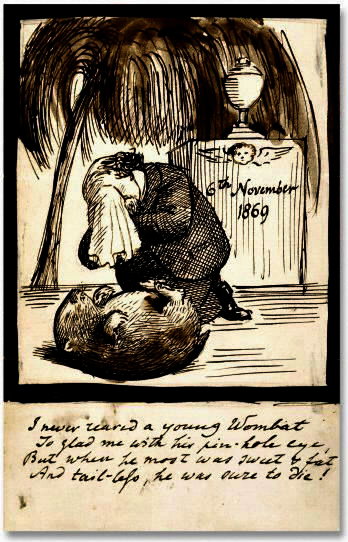 Rossetti Lamentando La Muerte De Su Wombat — Dante Gabriel Rossetti