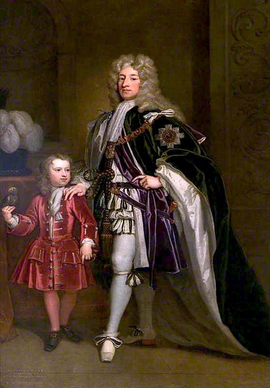 John Erskine With His Son Thomas — Bt Sir Godfrey Kneller