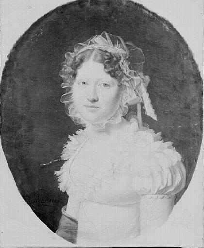 Portrait De Femme En Blanc — Henri François Riesener