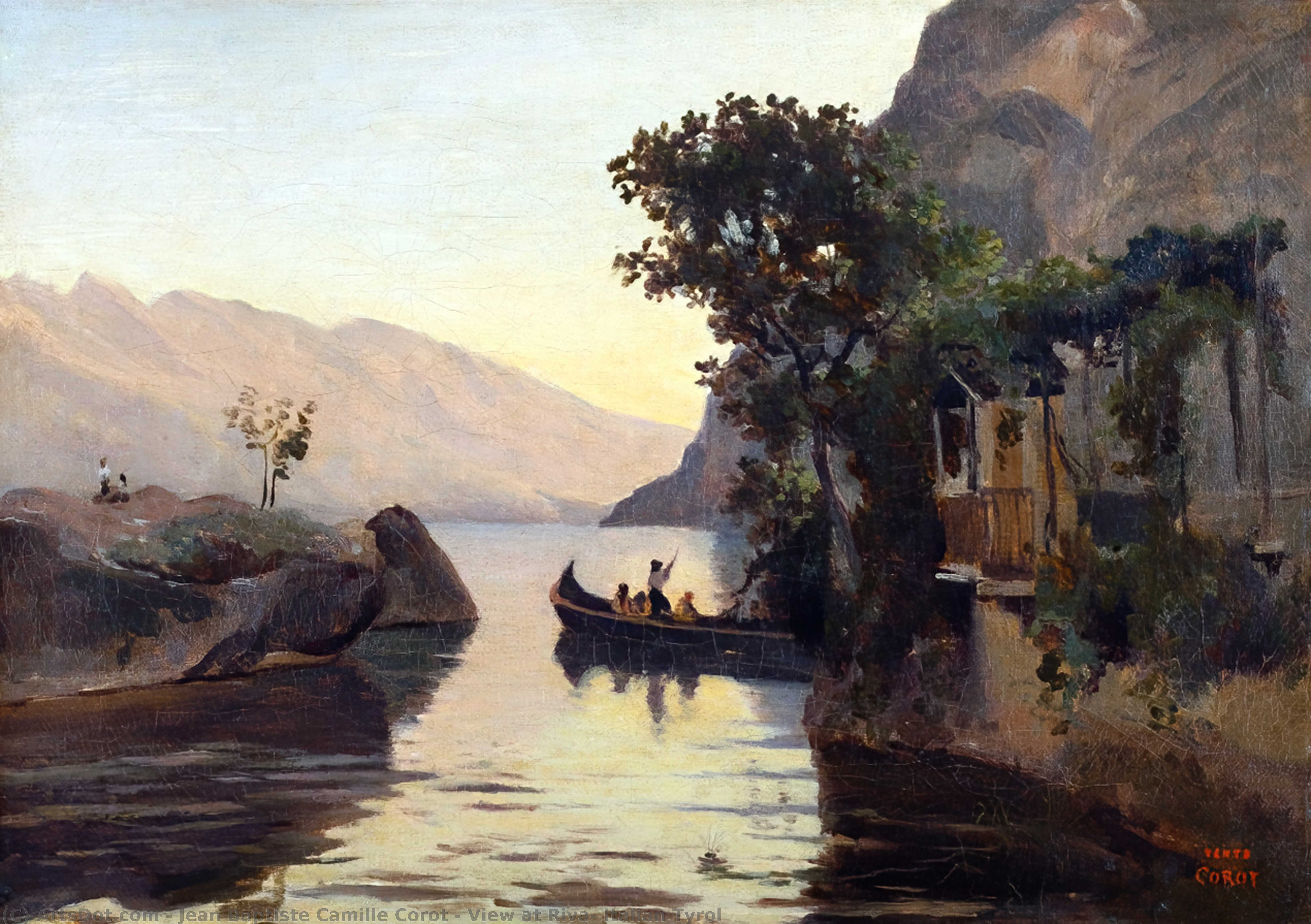 View At Riva, Italian Tyrol — カミーユ・コロー