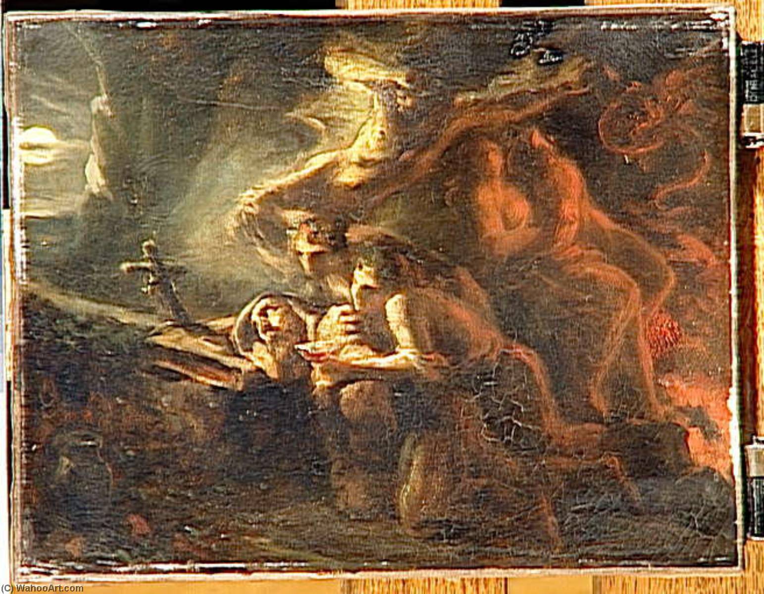 Tentation De Saint Hilarion — Nicolas François Octave Tassaert