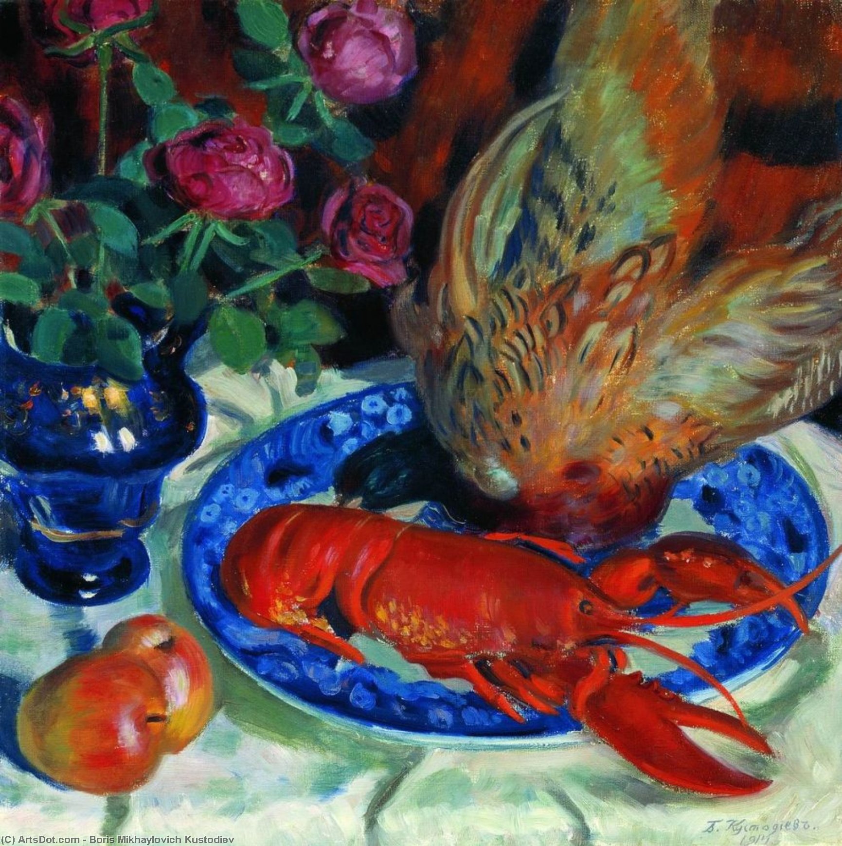 Still Life With Pheasant — Boris Mikhailovich Kustodiev