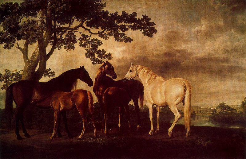Yeguas Y Potros En Un Paisaje — George Stubbs
