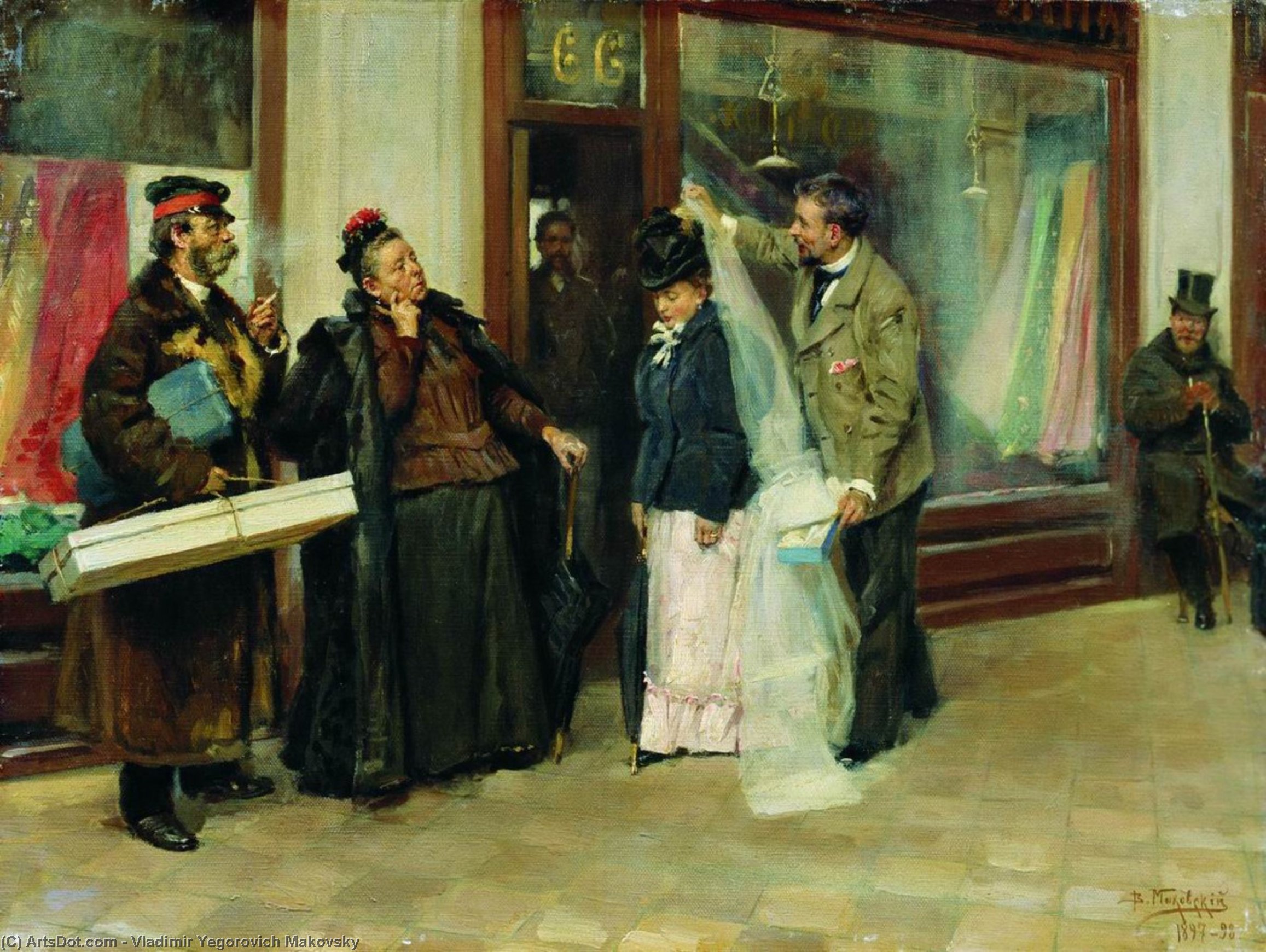 The Choice Of Wedding Presents — Vladimir Jegorovič Makovski