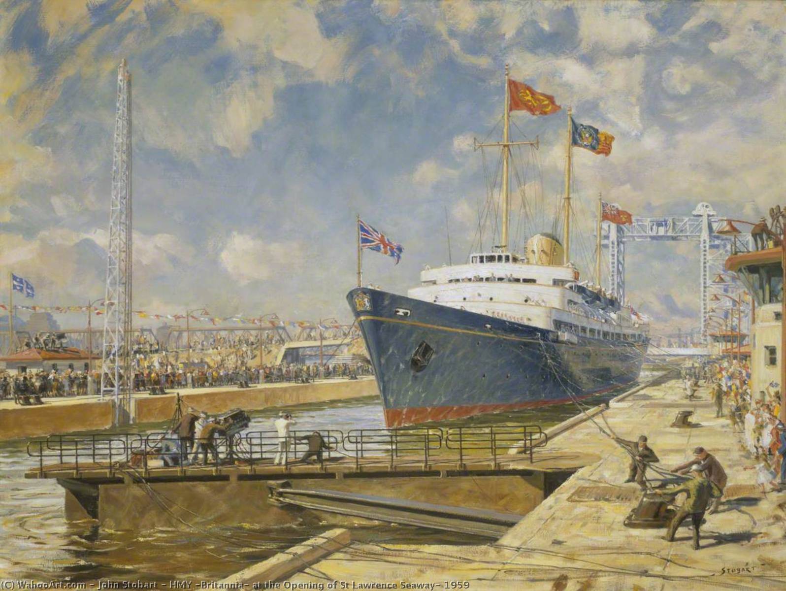 Hmy 'britannia' At The Opening Of St Lawrence Seaway, 1959 — John Stobart