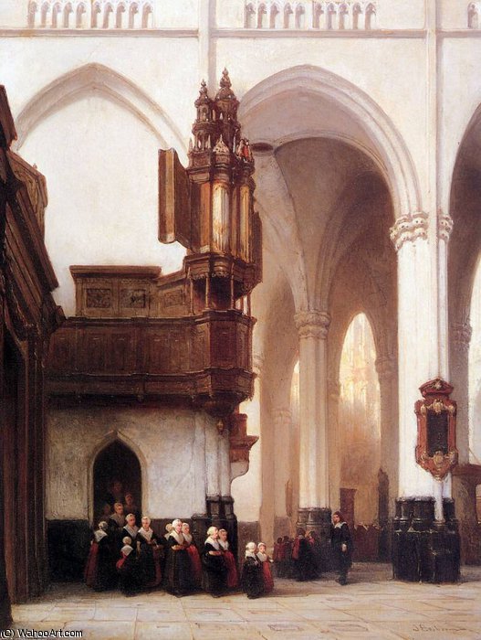 Orphans In The Nieuwe Kerk Amsterdam Sun — Johannes Bosboom
