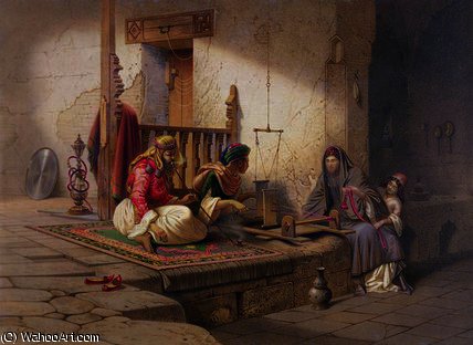 A Weaver In Esna — Carl (friedrich Heinrich) Werner