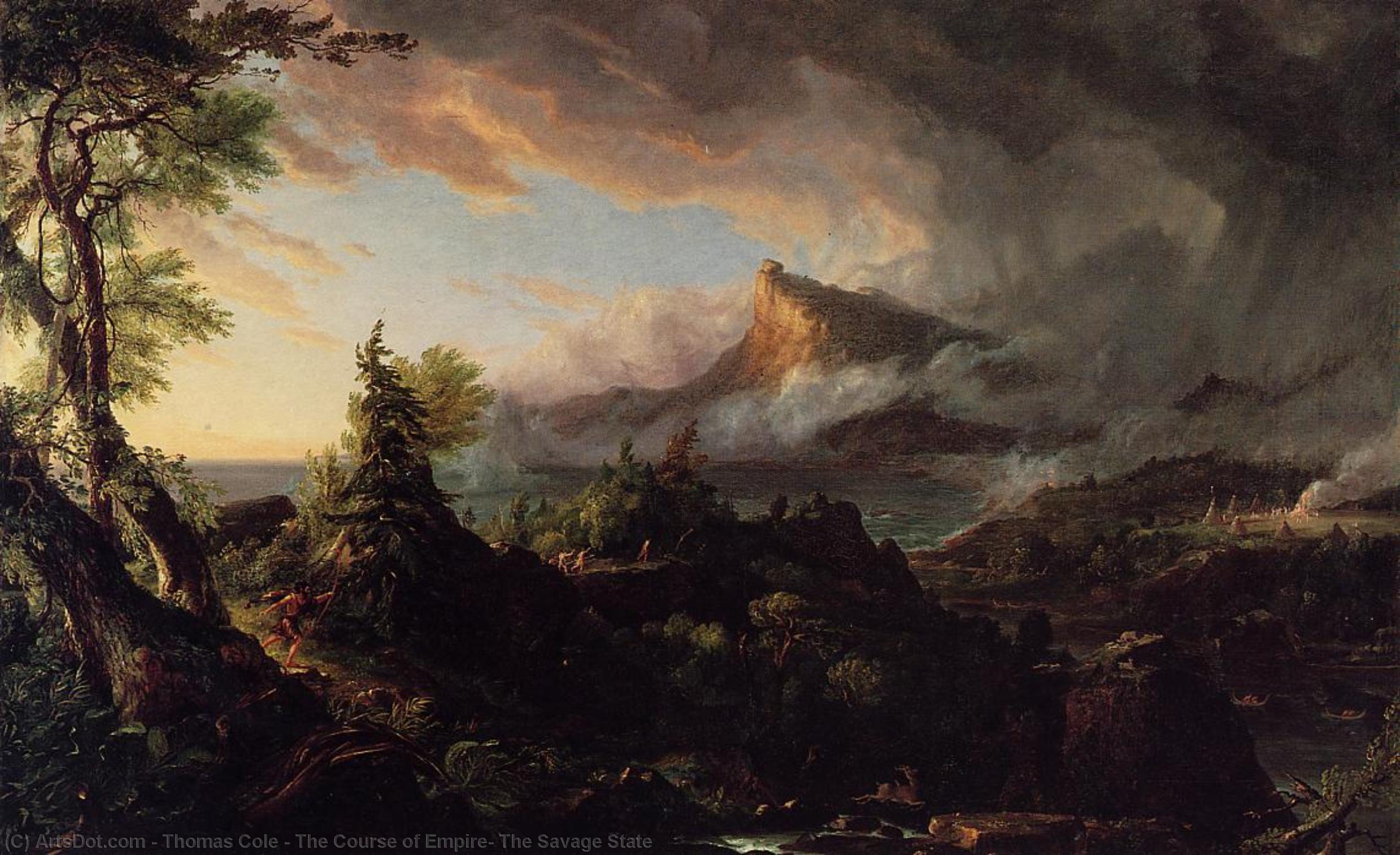 The Course Of Empire, The Savage State — Thomas Cole