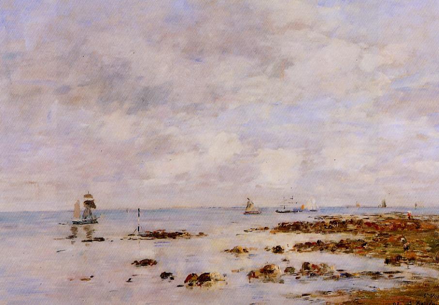 Low Tide At Saint-vaast-la-hougue — Eugène Louis Boudin