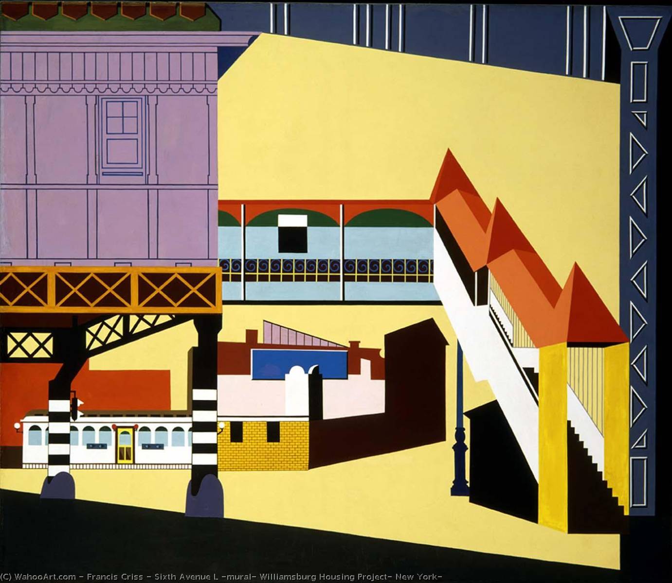 Sixth Avenue L (mural, Williamsburg Housing Project, New York) — Francis Criss
