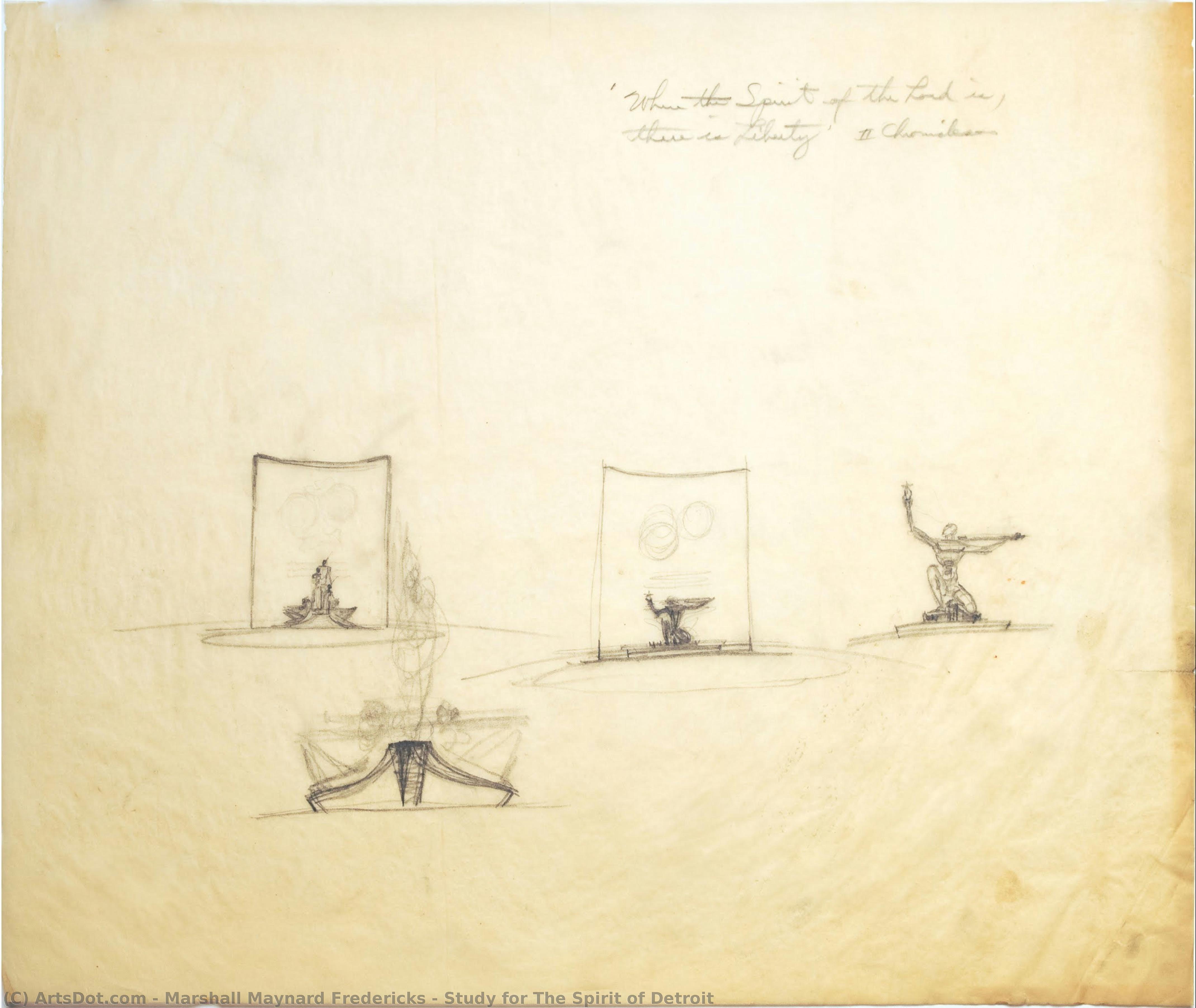 Study For The Spirit Of Detroit — Marshall Maynard Fredericks