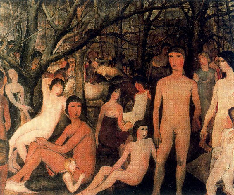 Series Characters Naked In A Forest — Paul Delvaux