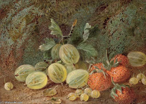 Primroses, Azaleas And May Blossom; And Gooseberries And Strawberries — Vincent Clare