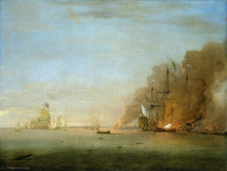 Destruction Of The 'soleil Royal' At The Battle Of La Hogue — Peter Monamy