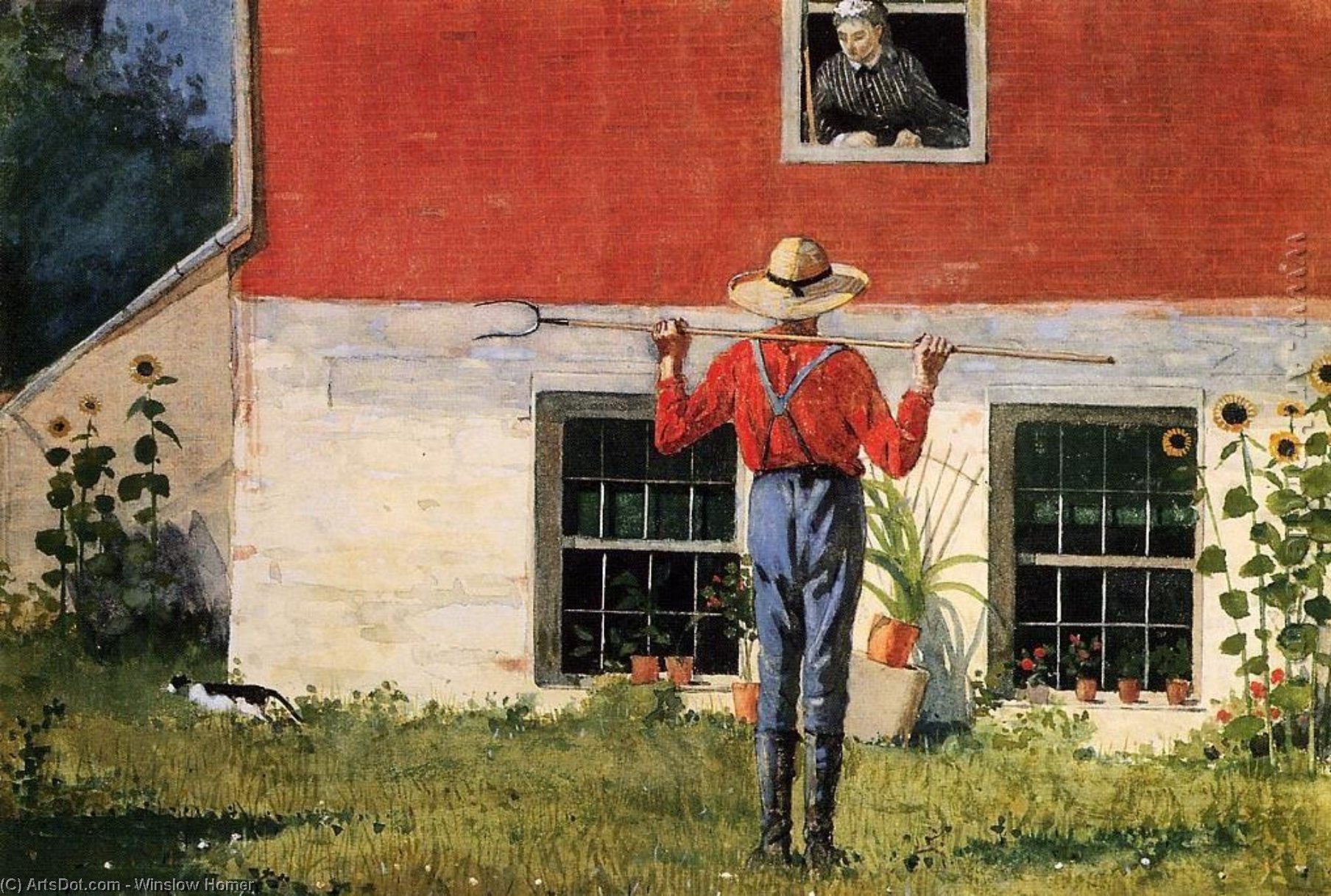 "rustic Courtship" -> "рустикальная Любовь" — Винслоу Хомер