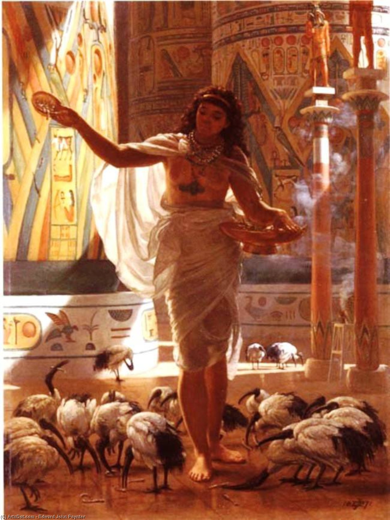 Feeding The Scared Ibis In The Halls Of Karnac — Sir Edward John Poynter
