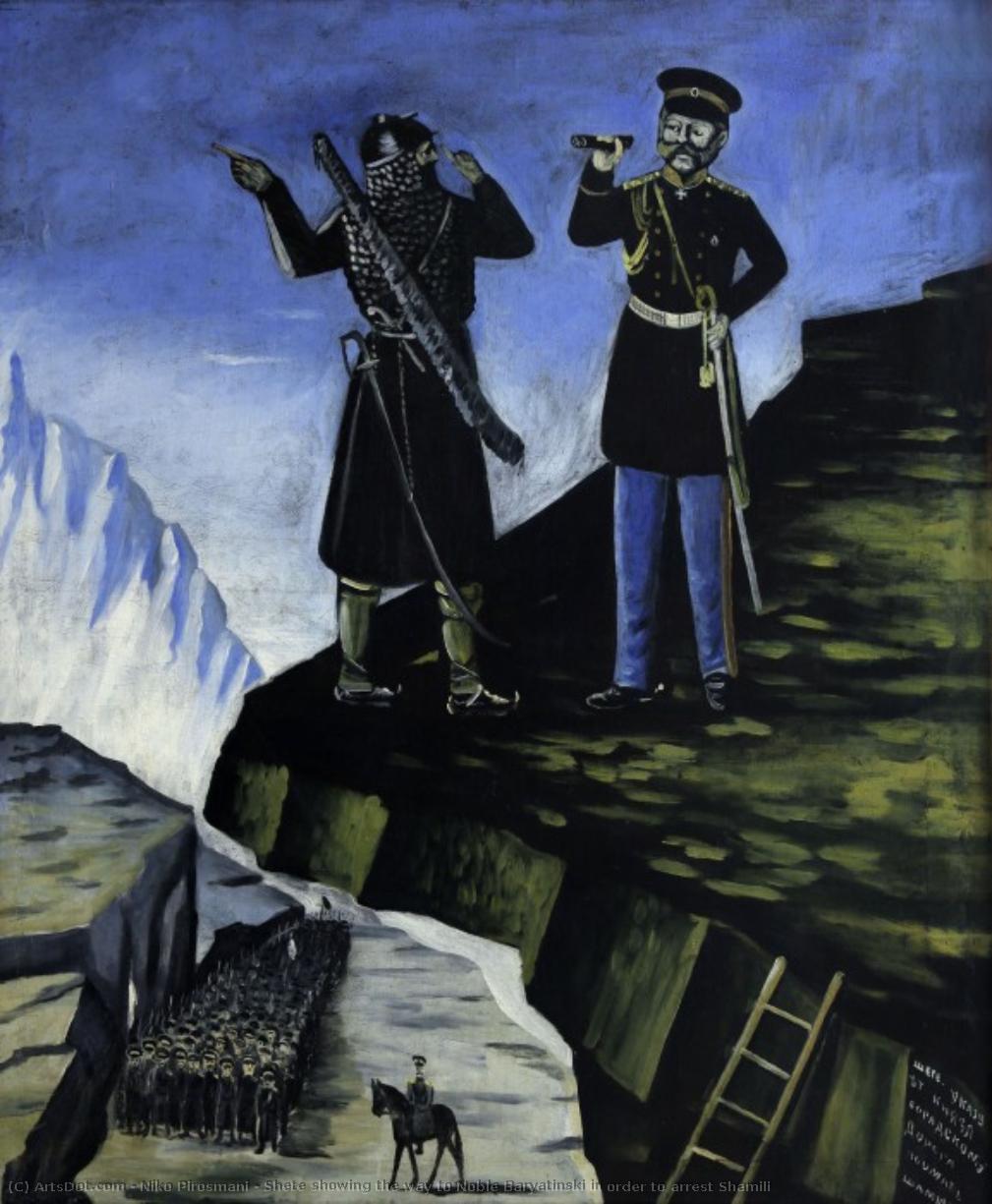 Shete Showing The Way To Noble Baryatinski In Order To Arrest Shamili — Niko Pirosmani