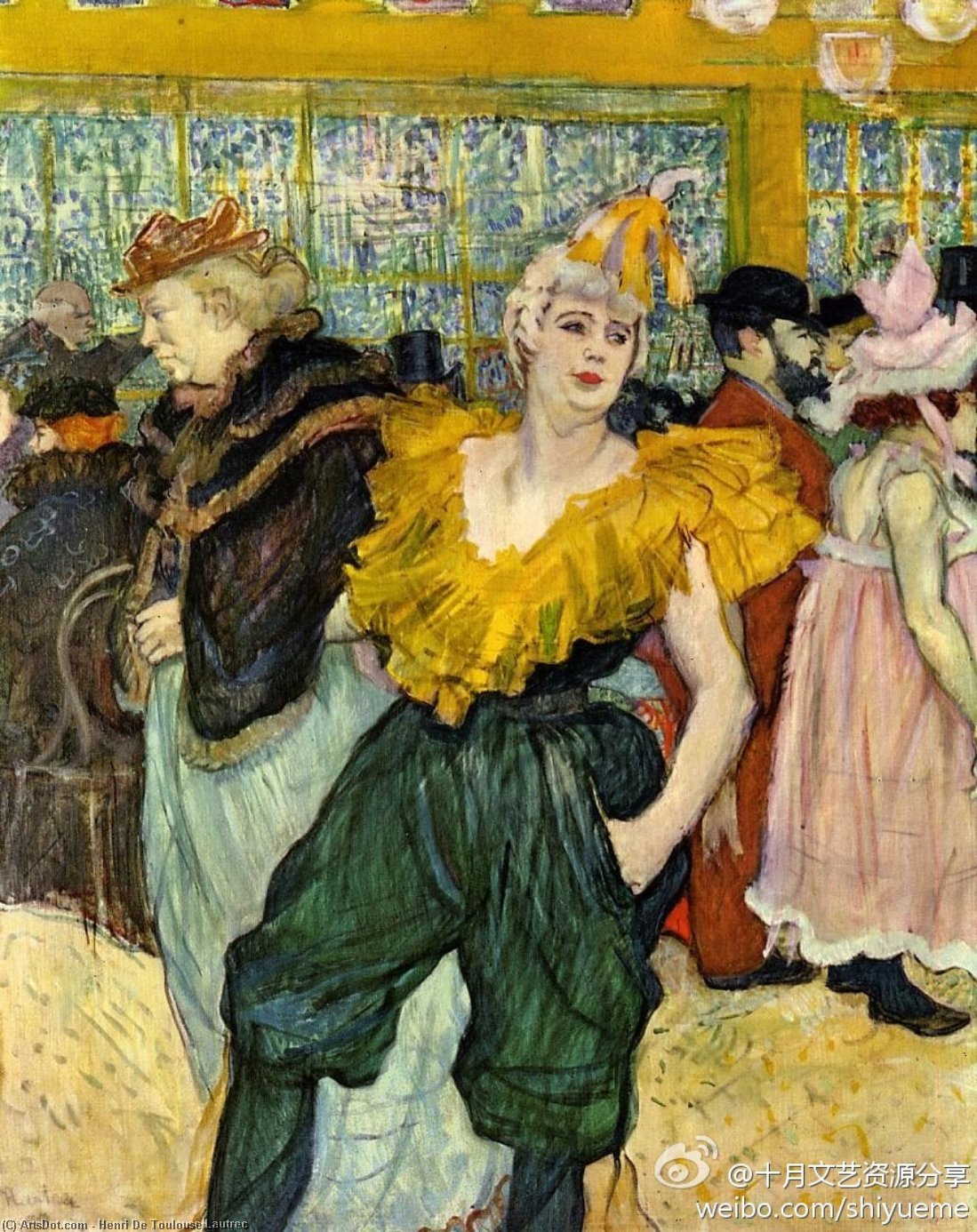 At The Moulin Rouge The Clowness Cha-u-kao — Henri De Toulouse-lautrec