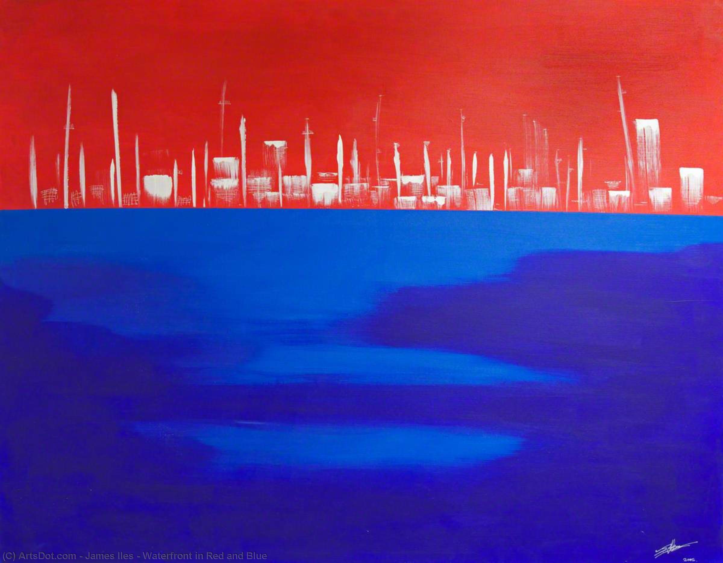 Waterfront In Red And Blue — James Isles
