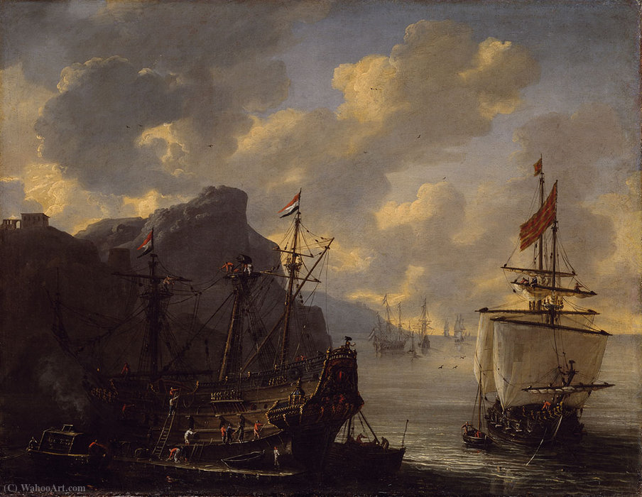 An Amsterdam Ship In A Bay On The Mediterranean Sea — Reiner Nooms