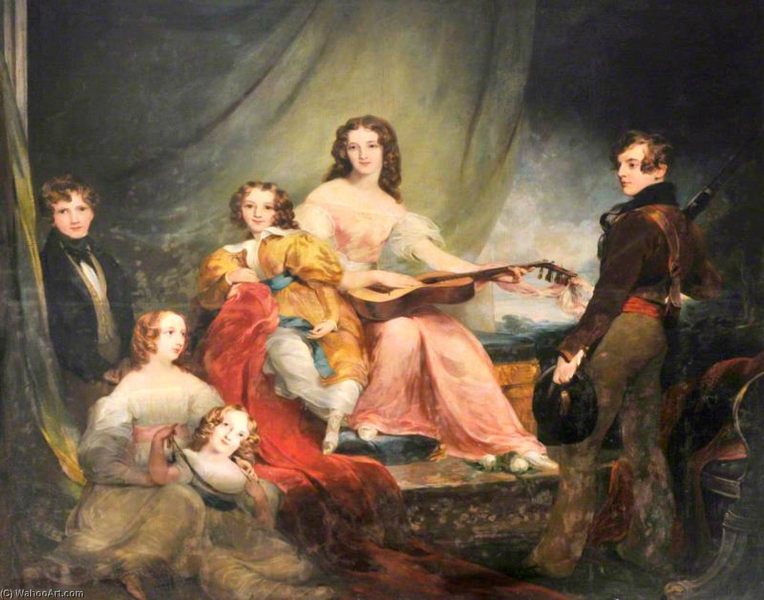 The Six Children Of Charles John Herbert (d.1823), Of Muckross Abbey, Killarney, And His Wife, Louisa Middleton (d.1828) — Richard Rothwell