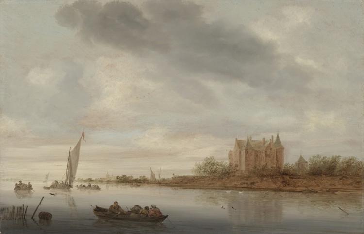 Castle On A River — Salomon Van Ruysdael
