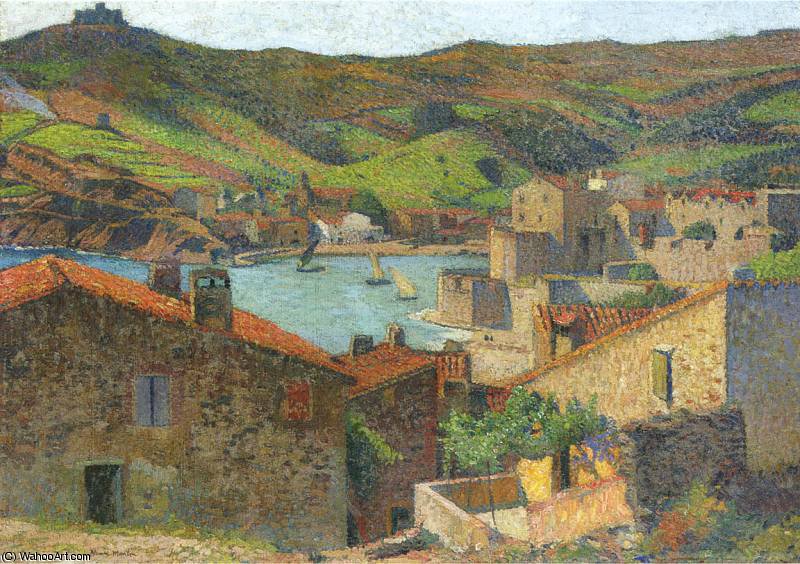 The Village At Port Collioure — Henri Jean Guillaume Martin