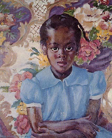 Little Brown Girl, (painting) — Laura Wheeler Waring