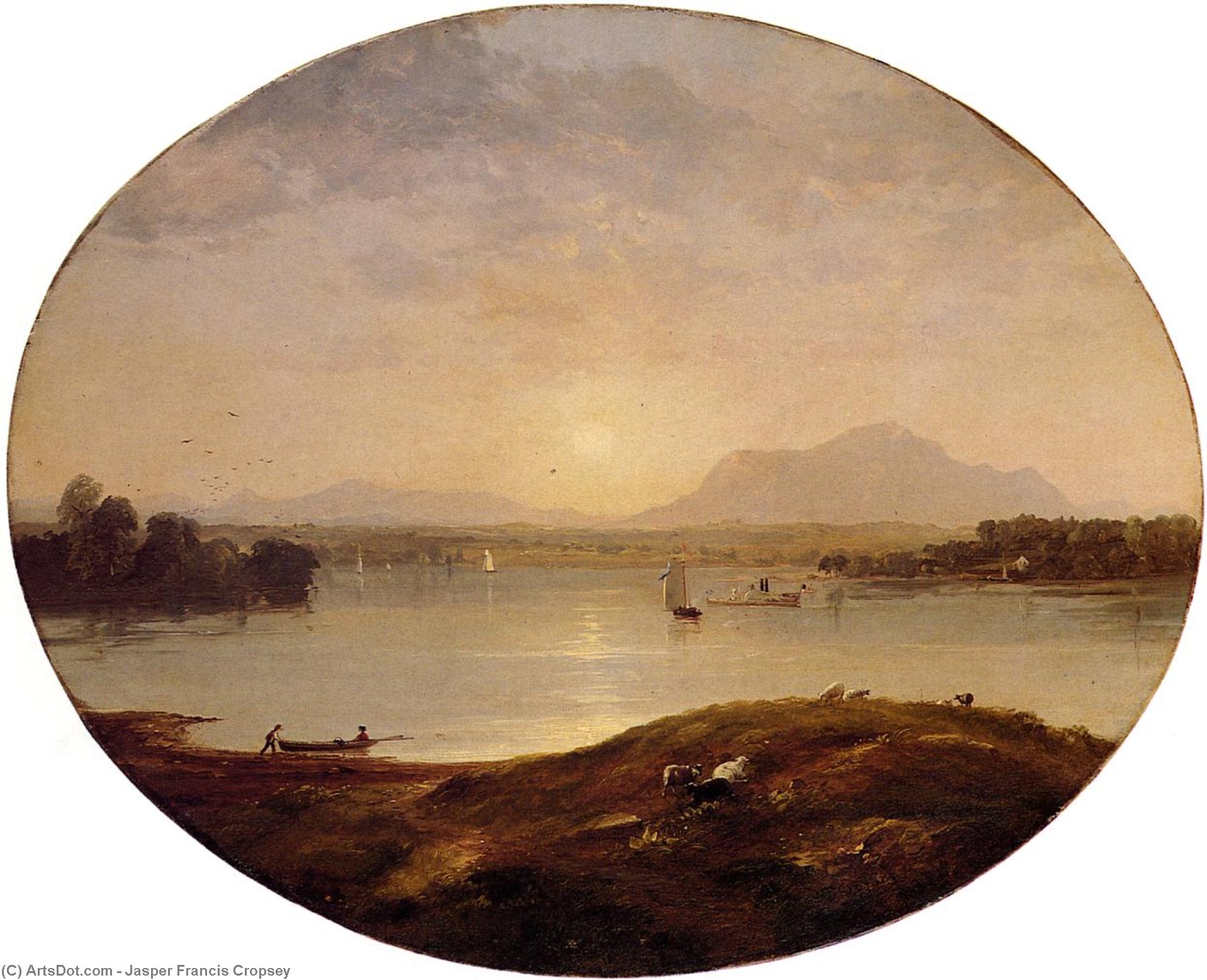 View On The Hudson River — Джейспер Франк Кропси