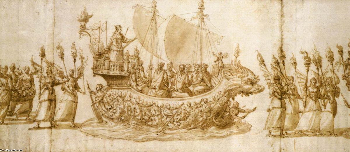 Design For A Festival Entry (detail) — Giovanni Battista Fontana