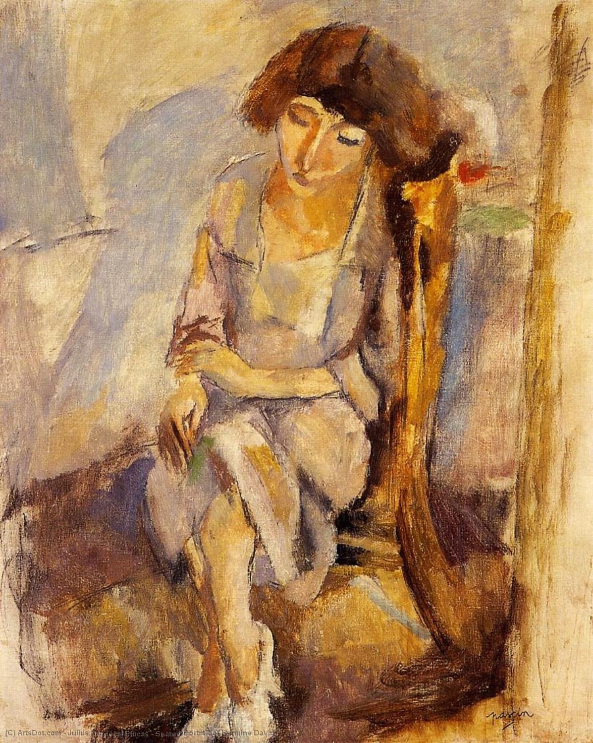 Seated Portrait Of Hermine David — Julius Mordecai Pincas