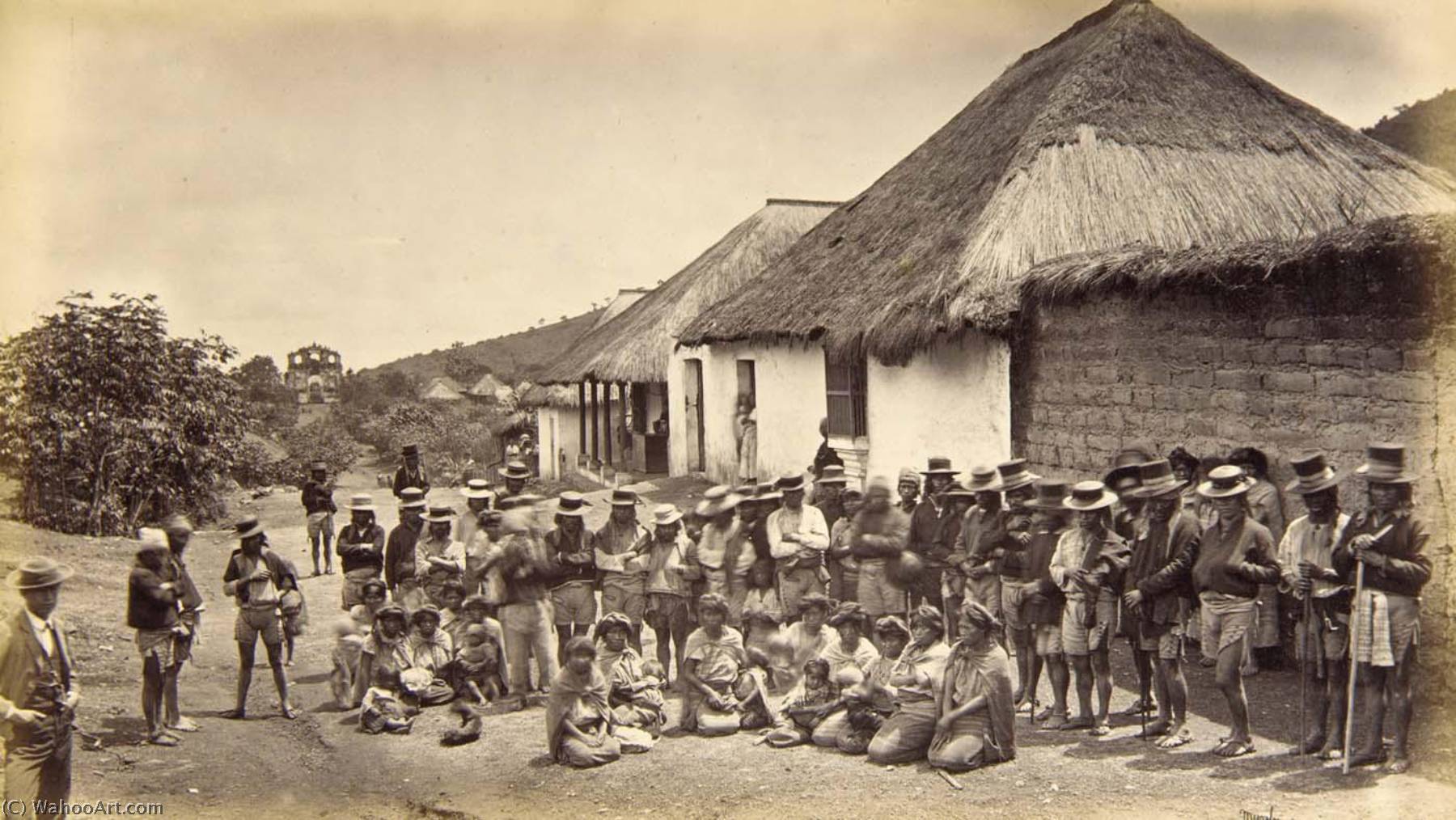 A Fete Day With Coffee Pickers, Santa Maria, Guatemala — Eadweard J Muybridge