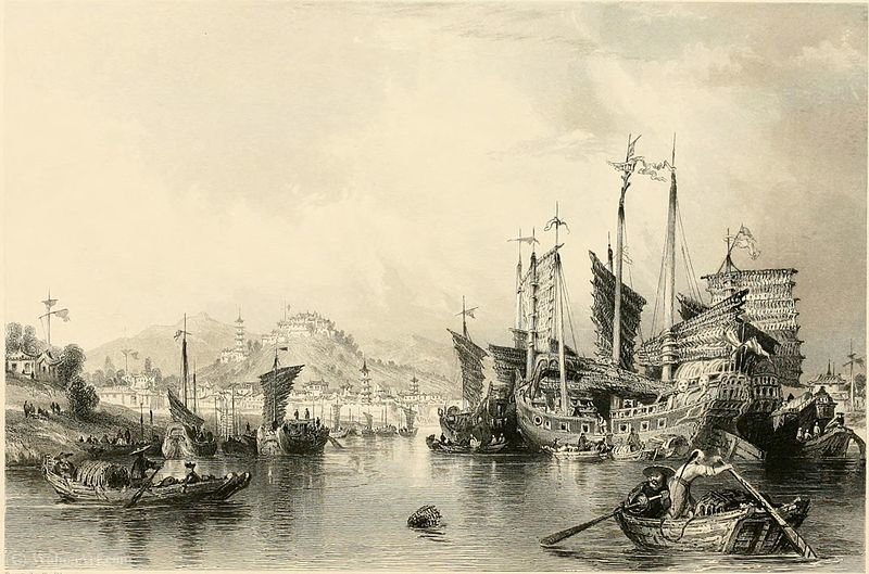 City Of Ningpo From The River — Thomas Allom