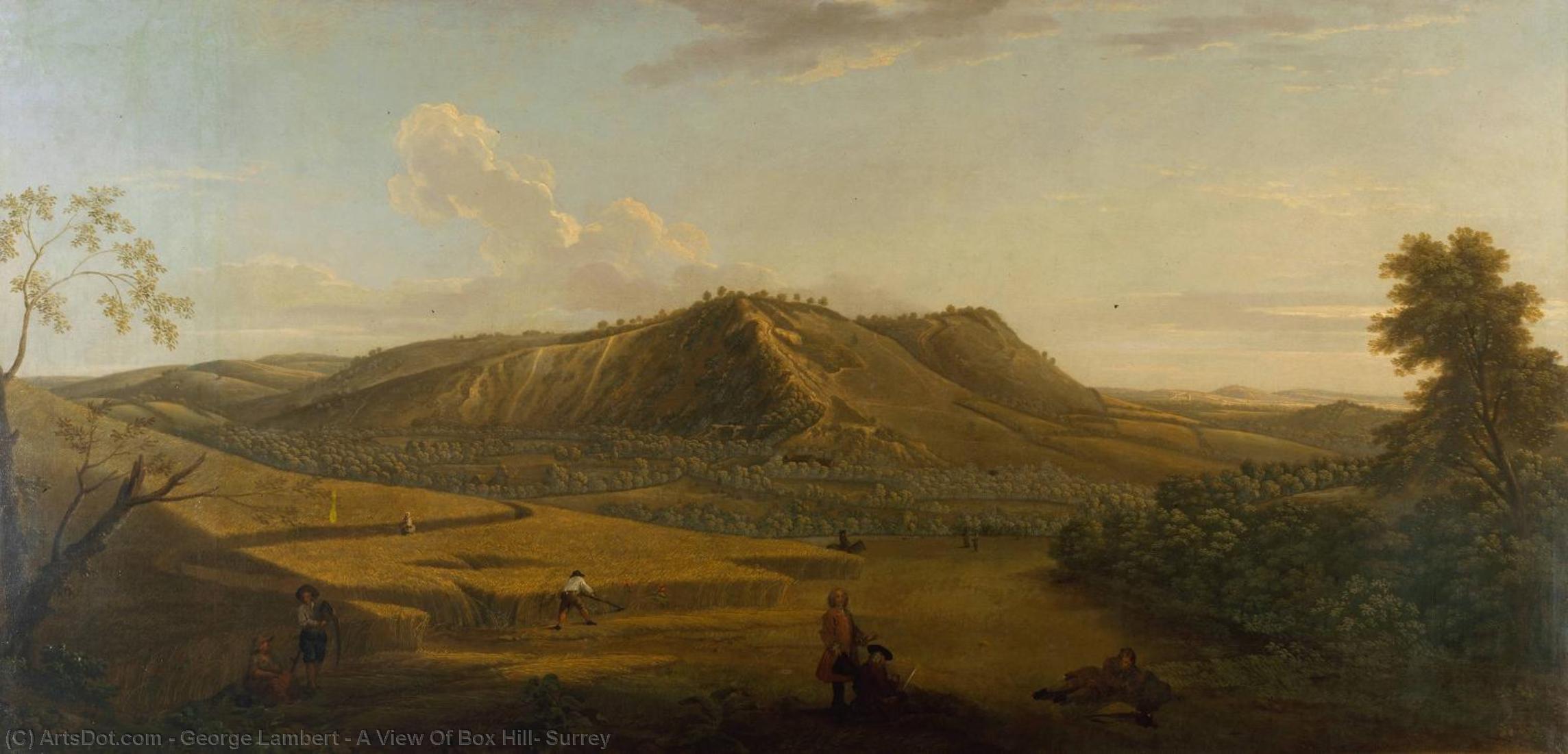 A View Of Box Hill, Surrey — Джордж Уэсли Ламберт