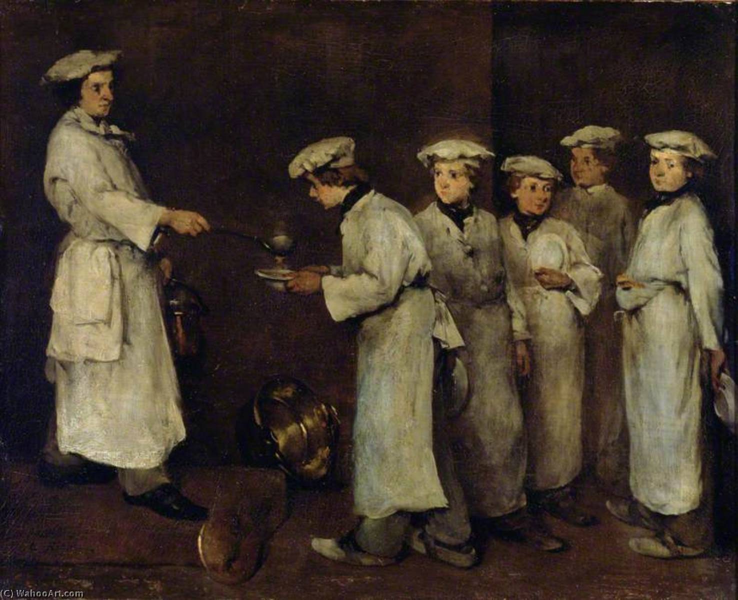 Kitchen Scene — Theodule Augustine Ribot