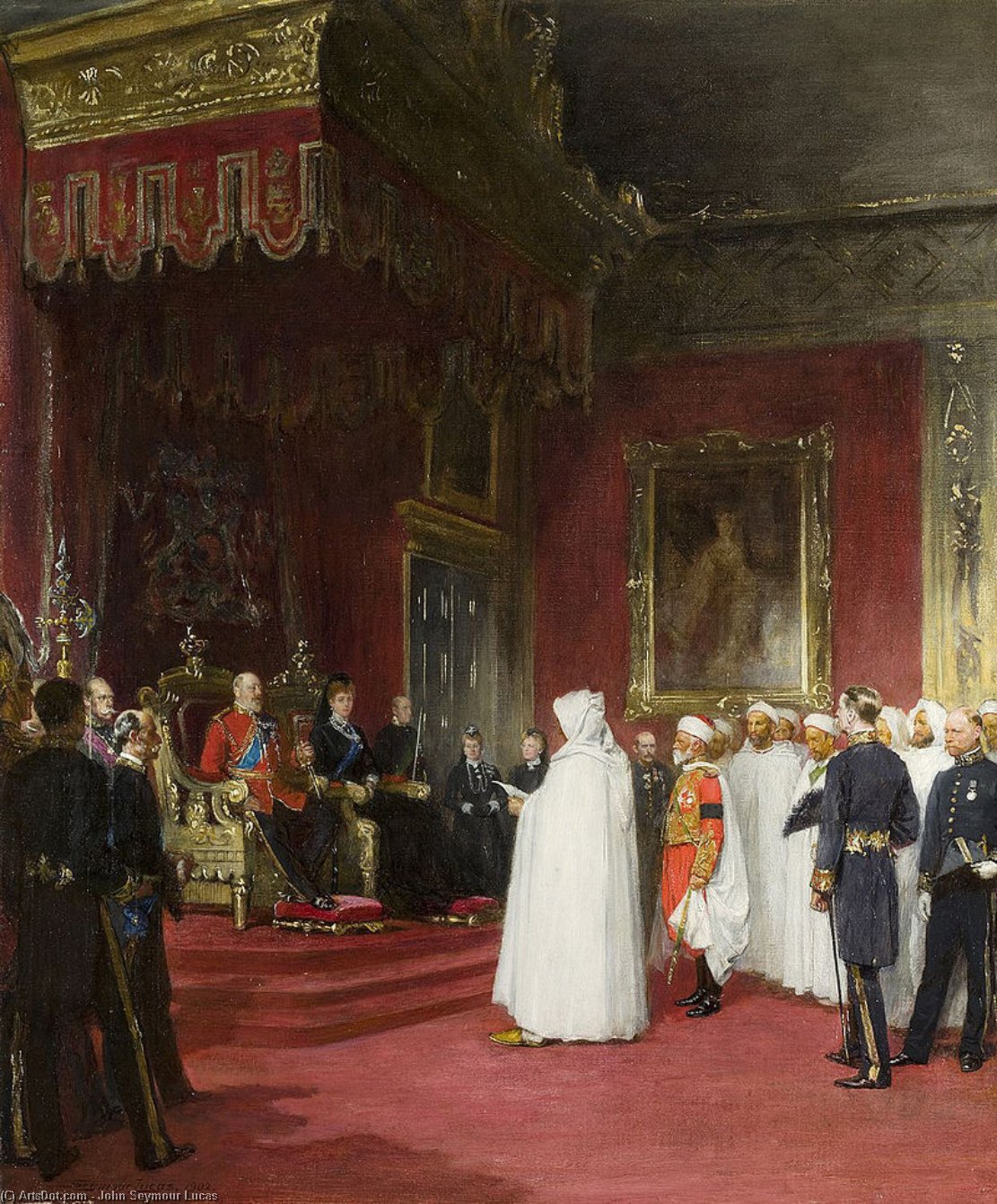 The Reception Of The Moorish Ambassador By Edward Vii At St James's Palace — ジョン・シーモア・ルーカス