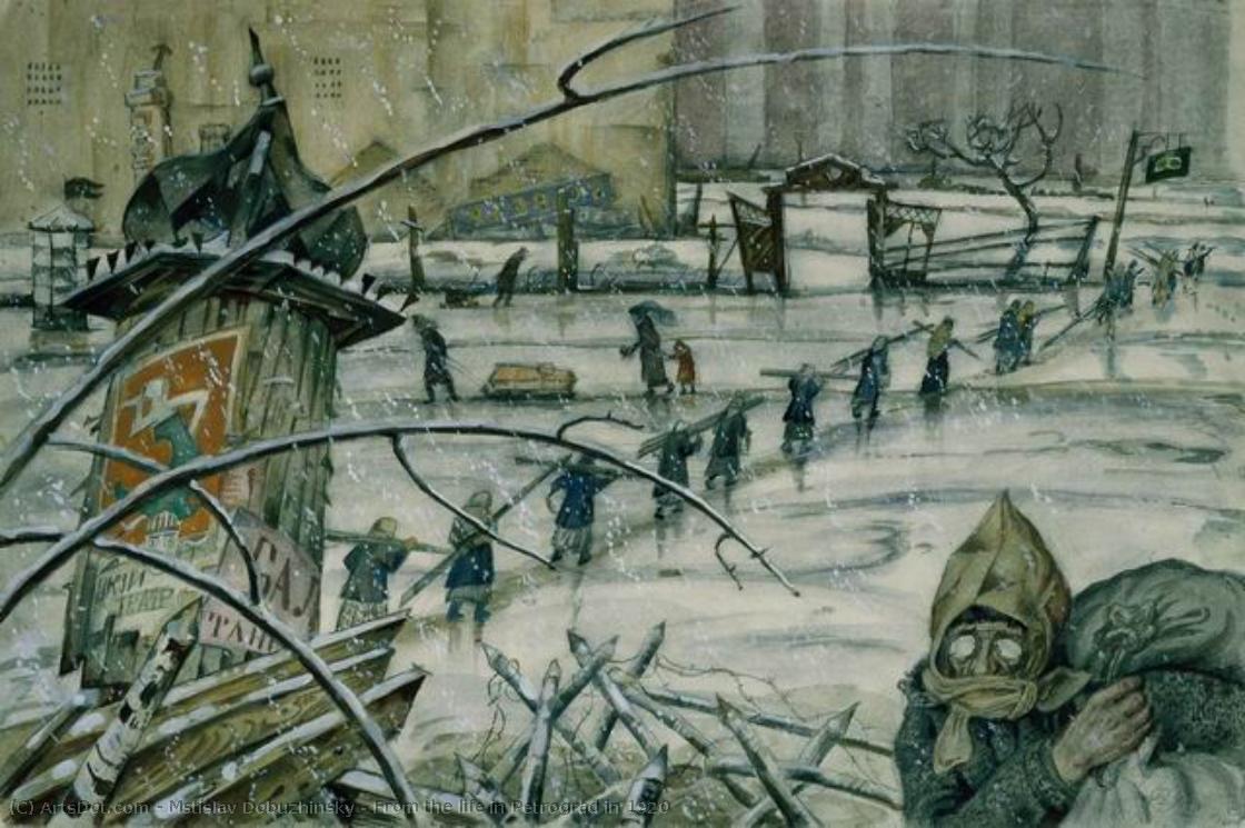 From The Life In Petrograd In 1920 — Mstislav Dobuzhinsky