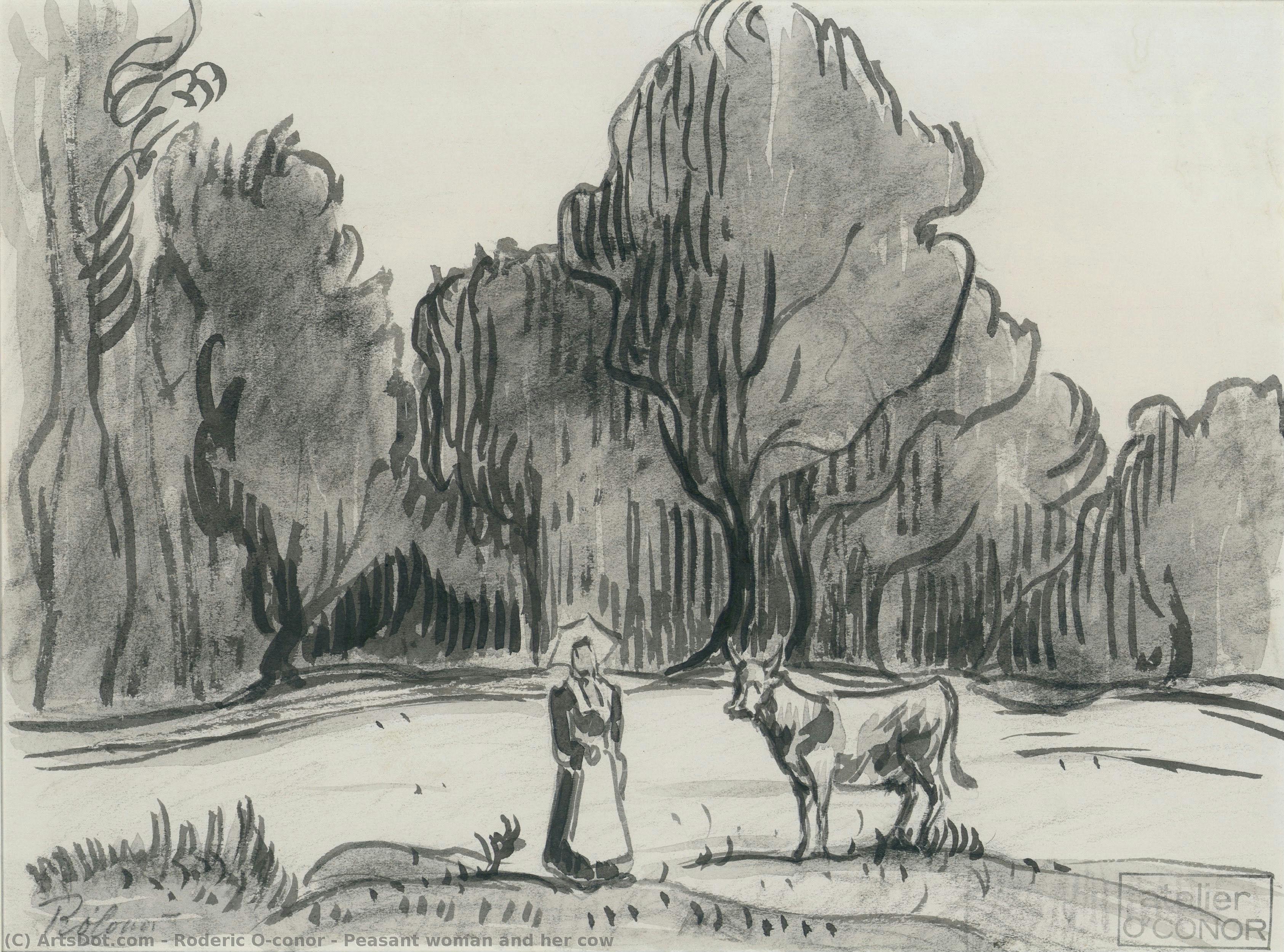 Peasant Woman And Her Cow — Roderic O'conor
