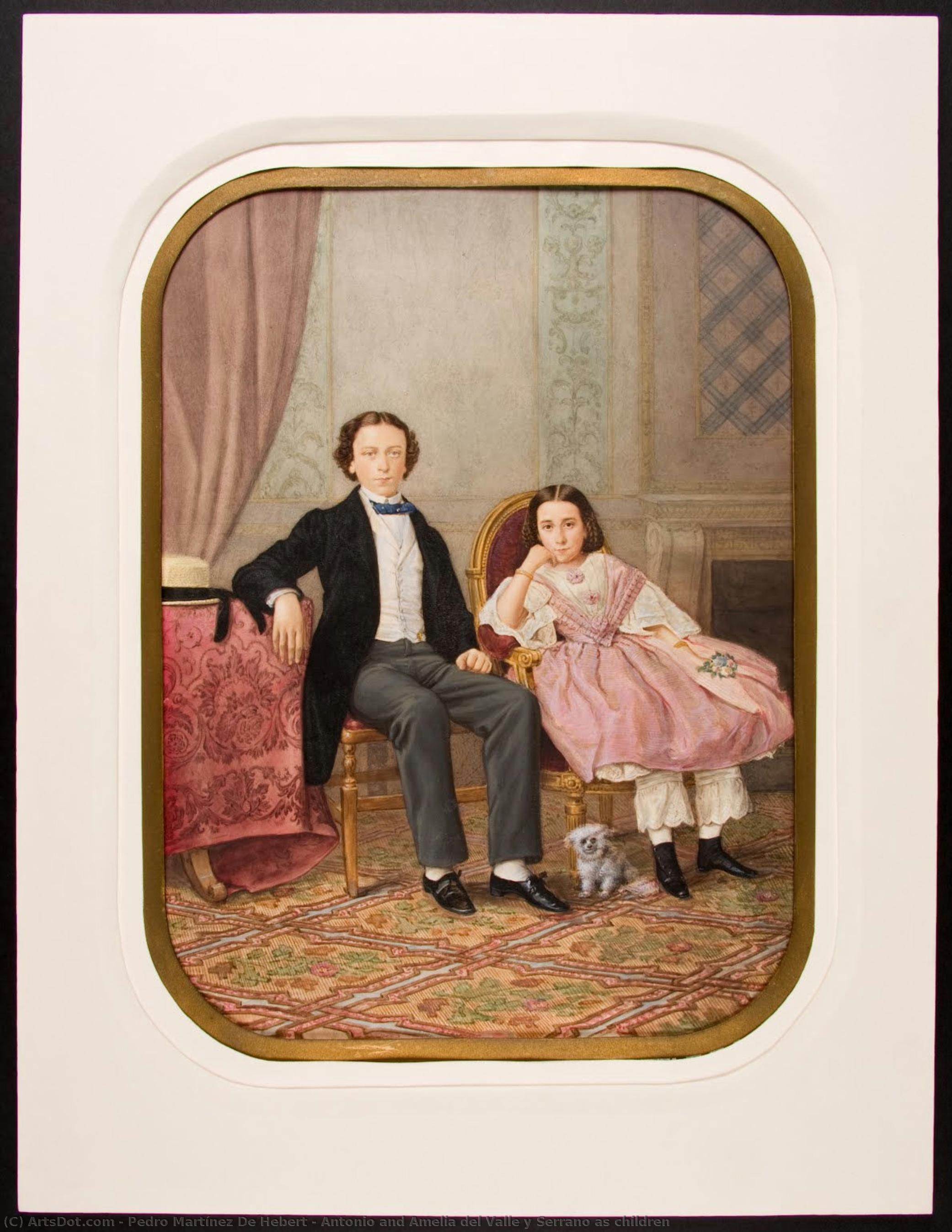 Antonio And Amelia Del Valle Y Serrano As Children — Pedro Martínez De Hebert