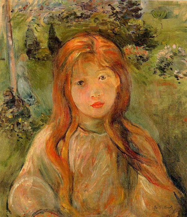 Little Girl At Mesnil (jeanne Bodeau) — Berthe Morisot