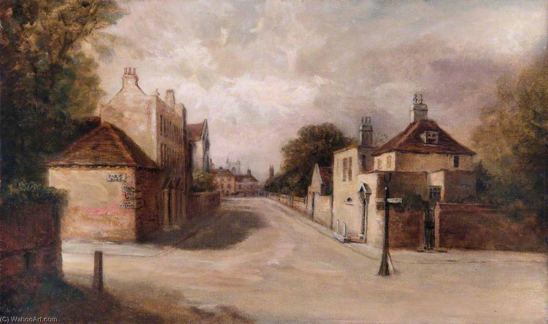 Croydon Pound, Surrey (the Corner Of George Street And Wellesley Road, Taken From A Sketch Made In 1843) — Walter William Acock