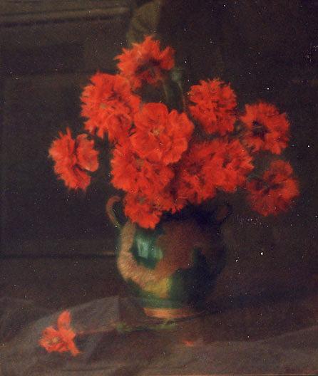 (red Poppies In A Vase), (painting) — Katherine Beatrice Mcnaughton Mowry