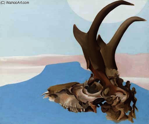 Antelope Head With Pedernal — Georgia O'keeffe