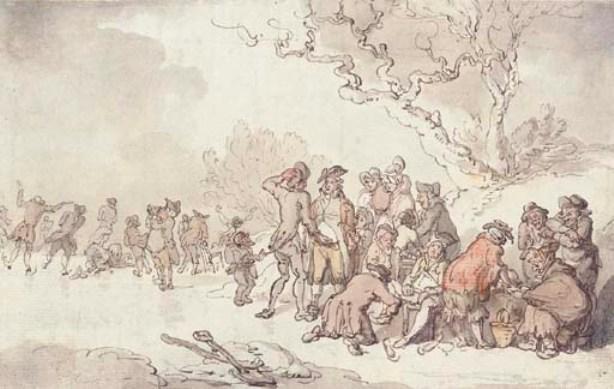A Skating Party On The Serpentine, London — Thomas Rowlandson