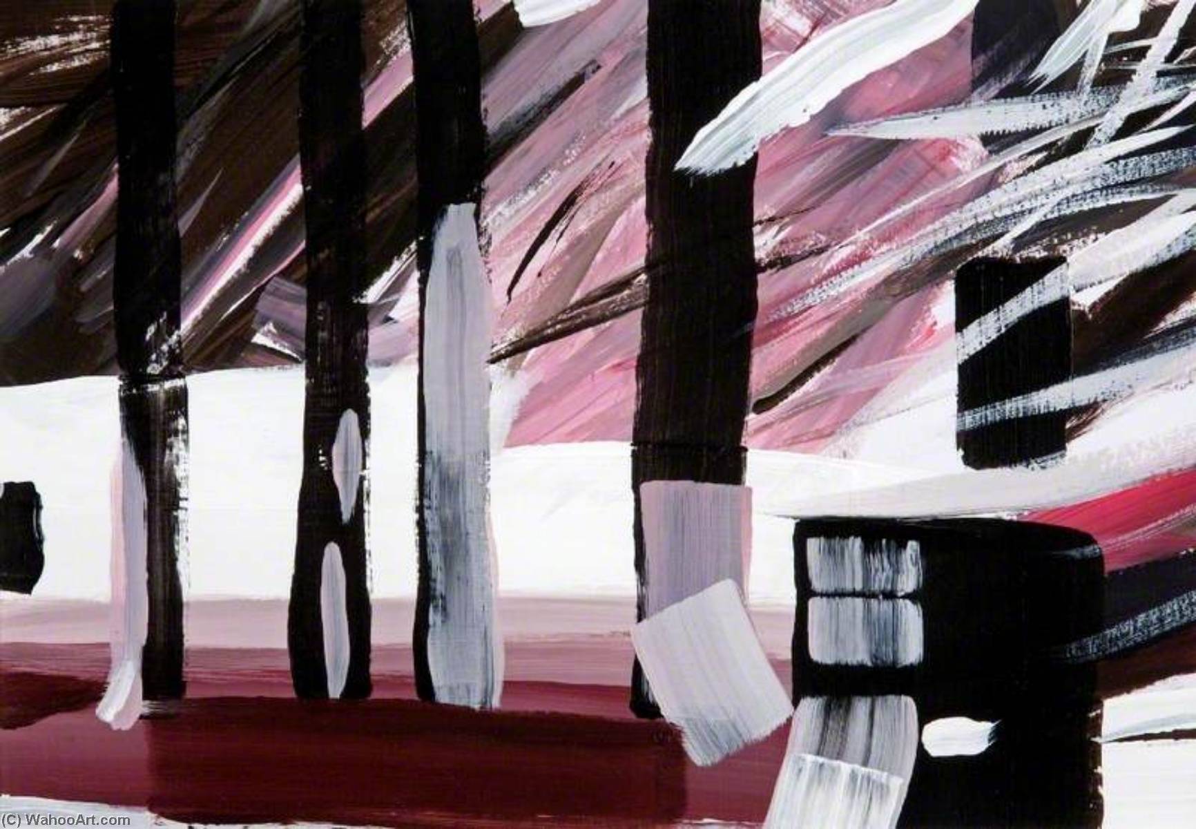 Bear Tracks (polyptych, Panel 6 Of 8) — Esther Tyson
